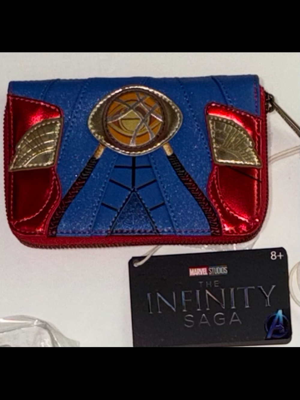 Loungefly Marvel Doctor Strange Infinity Saga Zip Wallet - Blue, Red, Gold
